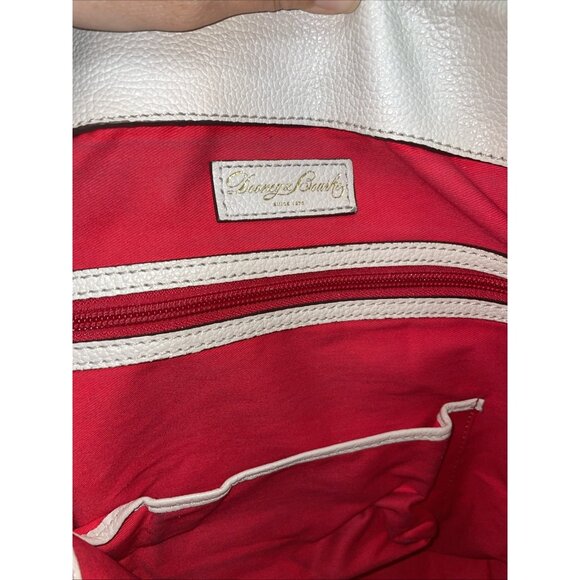 Dooney & Bourke Belvedere XL Ivory Pebbled Leather Hobo Shoulder Hand Bag Purse - Picture 7 of 16